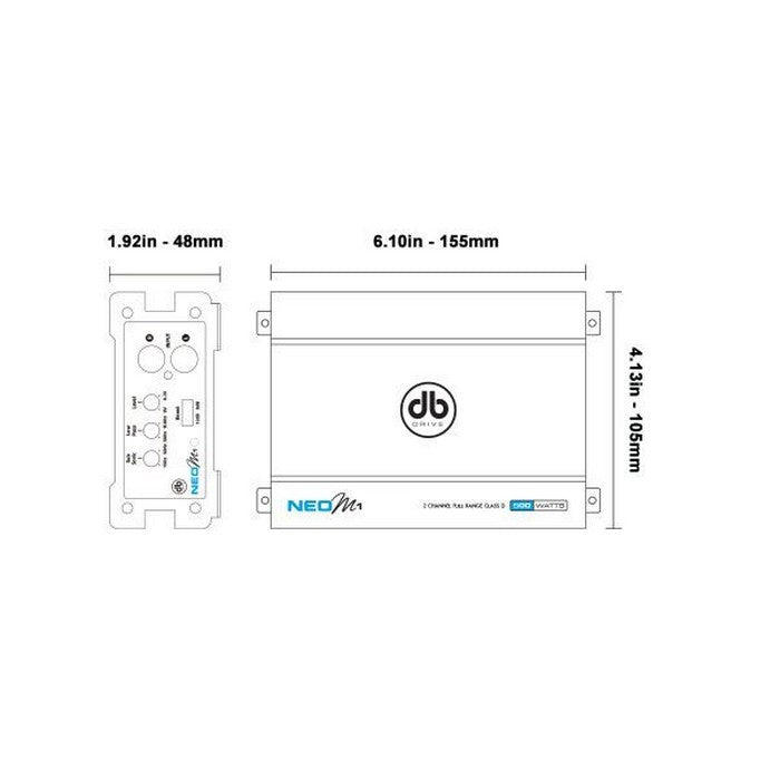 Db Drive Amp Amplifier Neo Mini Mono 1 X 250 Rms @ 4 Ohm / 1 X 500 Rms @2 Ohm