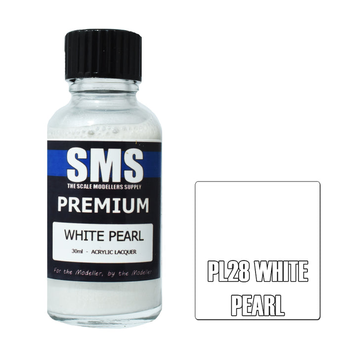 Air Brush paint 30ML PREMIUM WHITE PEARL ACRYLIC lacquer SCALE MODELLERS SUPPLY