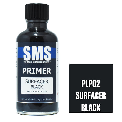 Air Brush paint 50ML PRIMER SURFACER BLACK ACRYLIC lacquer