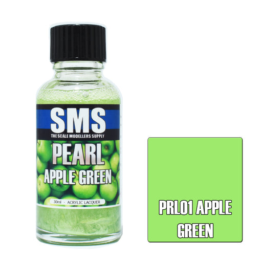 Air Brush paint 30ML PEARL APPLE GREEN ACRYLIC lacquer SCALE MODELLERS SUPPLY