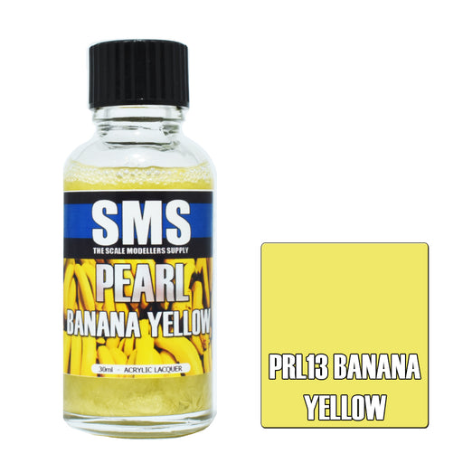 Air Brush paint 30ML PEARL BANANA YELLOW ACRYLIC lacquer SCALE MODELLERS SUPPLY