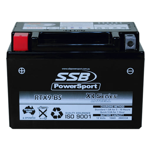 Motorcycle motorbike battery (YTX9-BS) AGM 12V 10AH 260CCA BY SSB