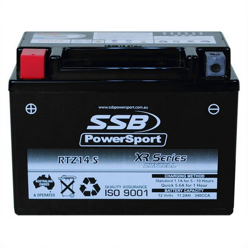 Motorcycle motorbike battery (YTZ14-S) AGM 12V 1.1AH 340CCA SSB