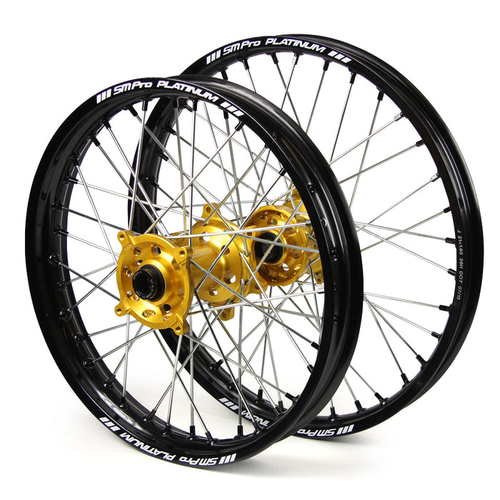 Wheel Set Complete Sm Pro Platinum Front & Rear Suzuki Rmz250 07-21 Rmz450 05-21