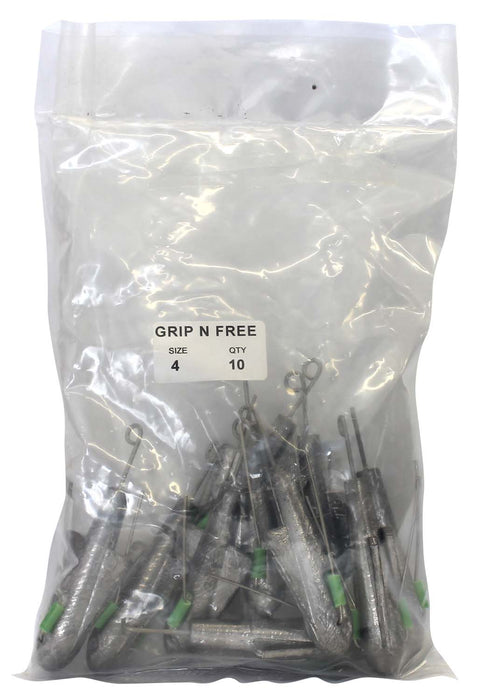 Grip N Free Sinker Bulk Pack 4oz (10 per pack)