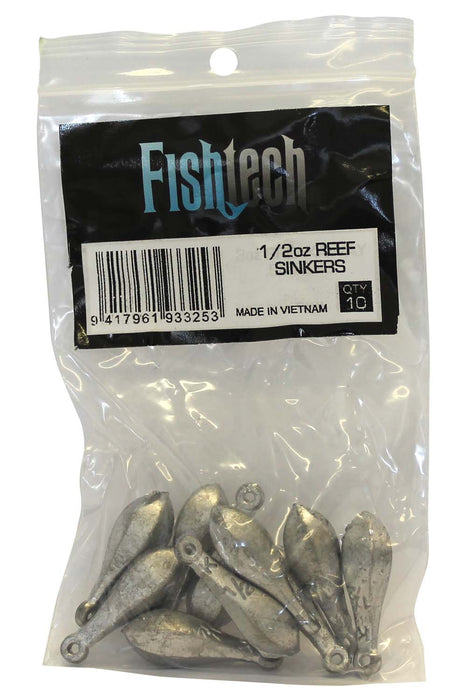 Fishtech Reef Sinkers 1/2oz (10 per pack)