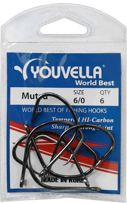 Youvella Mutsu 6/0 Hooks (6 per pack)