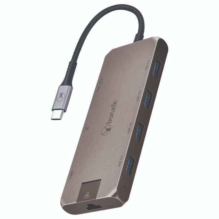 Bonelk Long-Life USB-C to 8-in-1 Multiport Hub (Space Grey)