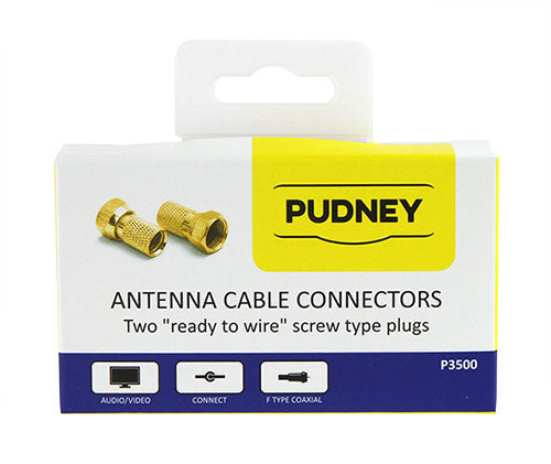 Pudney F Twiston Rg6 Coaxial Wire Plugs Pack 2