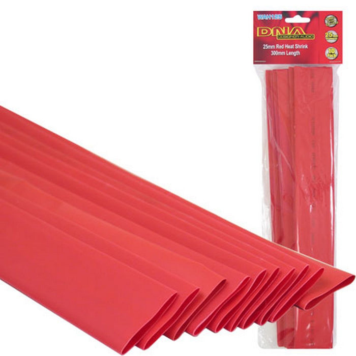 DNA HEATSHRINK 25MM RED (10 PACK)