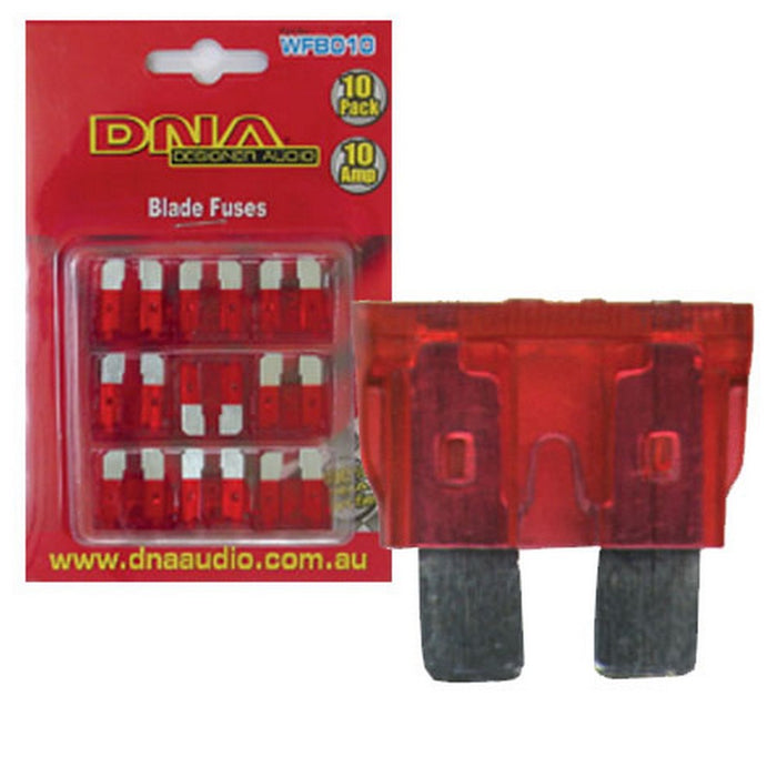 DNA BLADE FUSES STANDARD 10 AMP FUSE ATO (10 PACK)